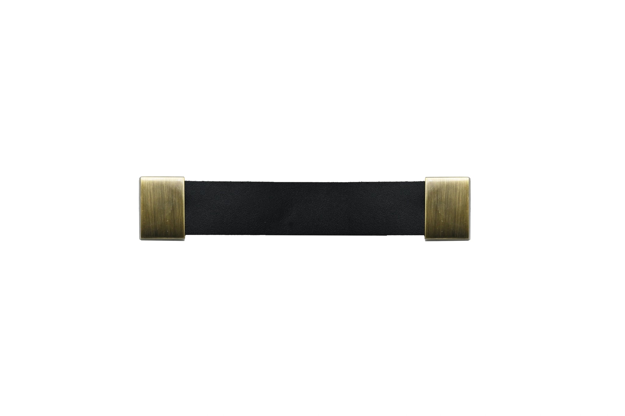The Mantara L-0015 is a modern crystal handle in black, ideal for kitchen drawers and dressers.