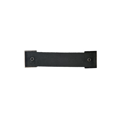 The Mantara L-0015 is a modern crystal handle in black, ideal for kitchen drawers and dressers.