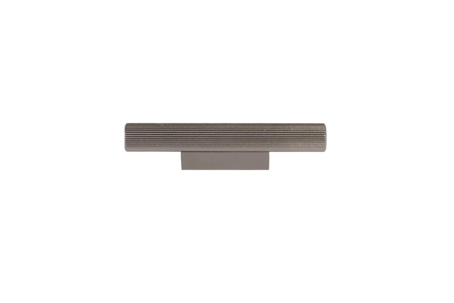 The Mantara AL-0012 Mara Handle is a modern aluminum handle in grey with a brushed finish, ideal for kitchens and drawers.