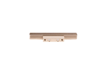 The Mantara AL-0012 Mara Handle is a modern aluminum handle in gold with a brushed finish, ideal for kitchens and drawers.
