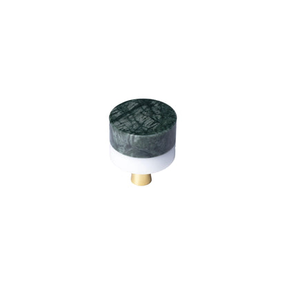 Mantara Marbella Knob M-0011 is a modern brass &amp; marble knob in green, ideal for kitchen, drawers &amp; cabinets.