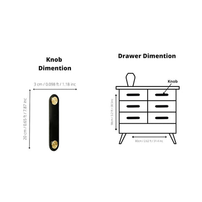 The Mantara L-0001-160 Maverick Handle is a Nordic leather and brass handle in black, ideal for kitchens and wardrobes.