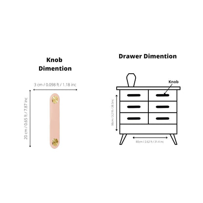 Maverick Handle Handles 163mm / Pink / Leather - M A N T A R A