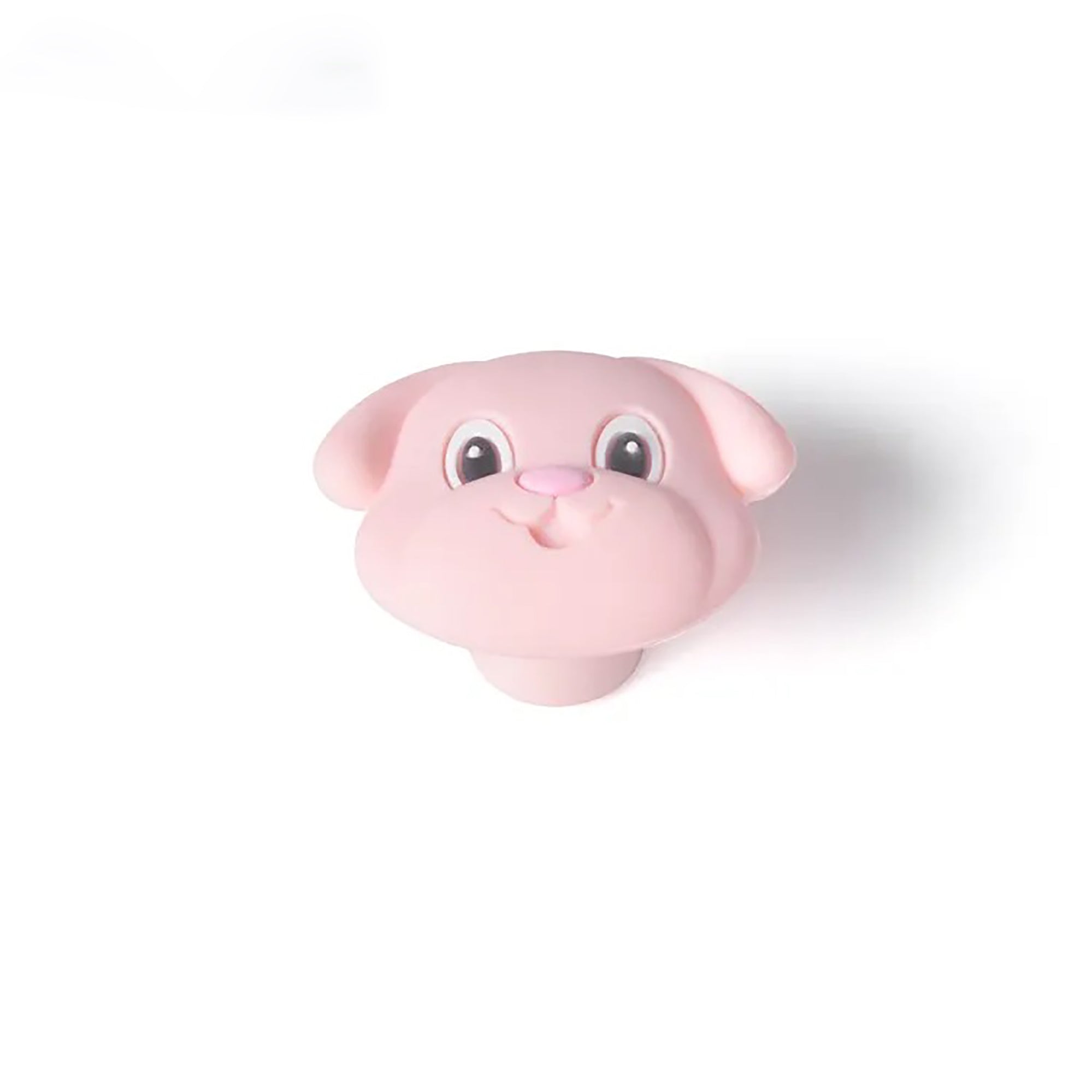 Max Knob S-0002 in pink silicone and zinc alloy, brushed finish, 51mm size, for drawers by Mantara.