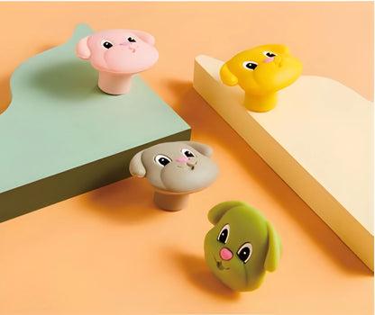 Mantara Max Knob S-0002 is a modern zinc alloy &amp; silicone knob in yellow,Green,Grey,Pink ideal for all types of drawers.
