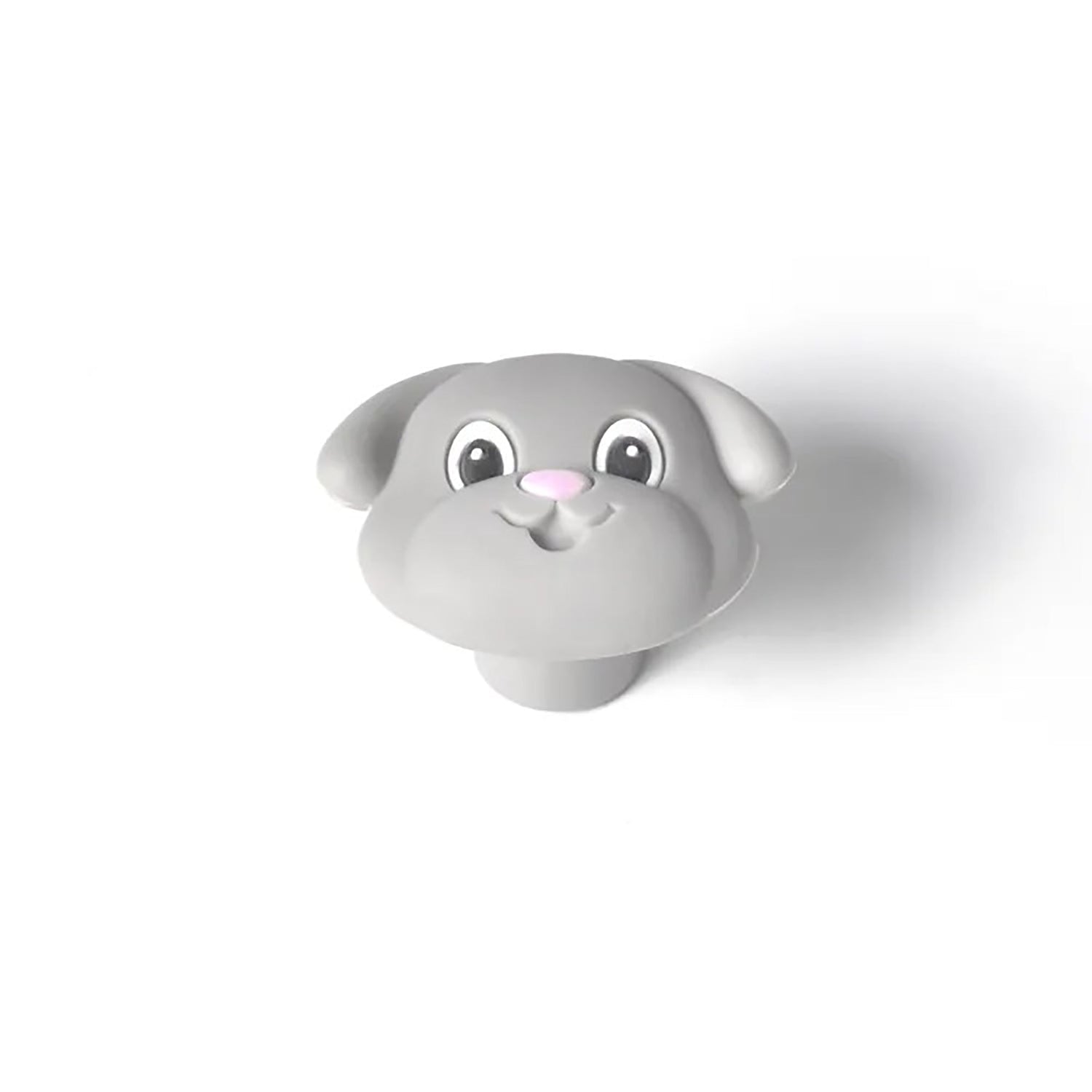 Max Knob S-0002 in grey silicone and zinc alloy, brushed finish, 51mm size, for drawers by Mantara.