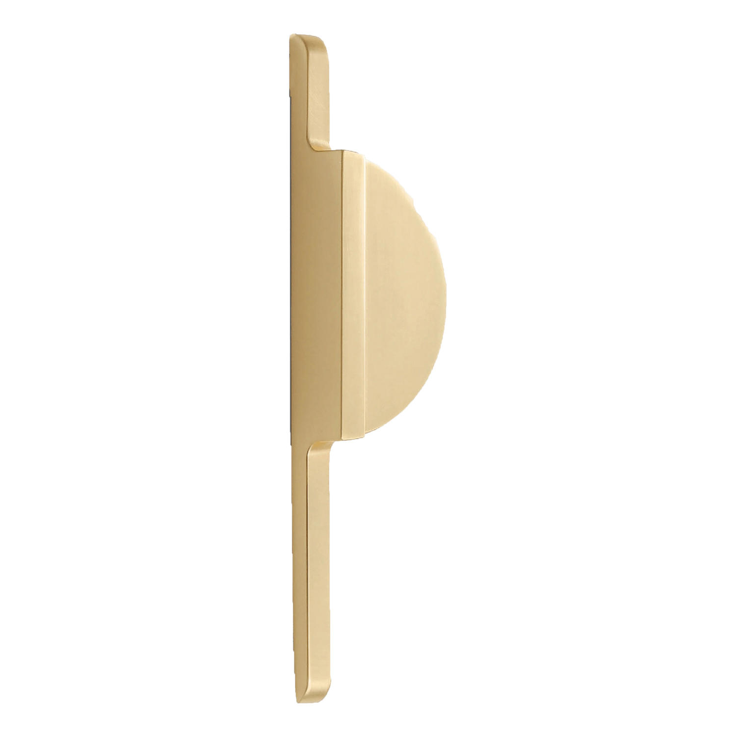 Mantara Moonshine Handle Z-0007 is a modern zinc handle in matte gold, ideal for wardrobes, doors, and drawers.
