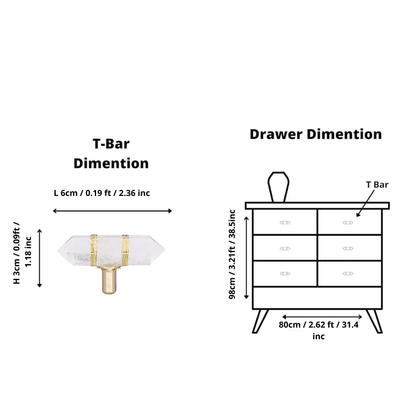 The Mantara C-0013 Mystic Handle is a modern crystal and brass knob in white, ideal for drawers and cabinets.