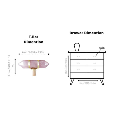 The Mantara C-0013 Mystic Handle is a modern crystal and brass knob in white, ideal for drawers and cabinets.