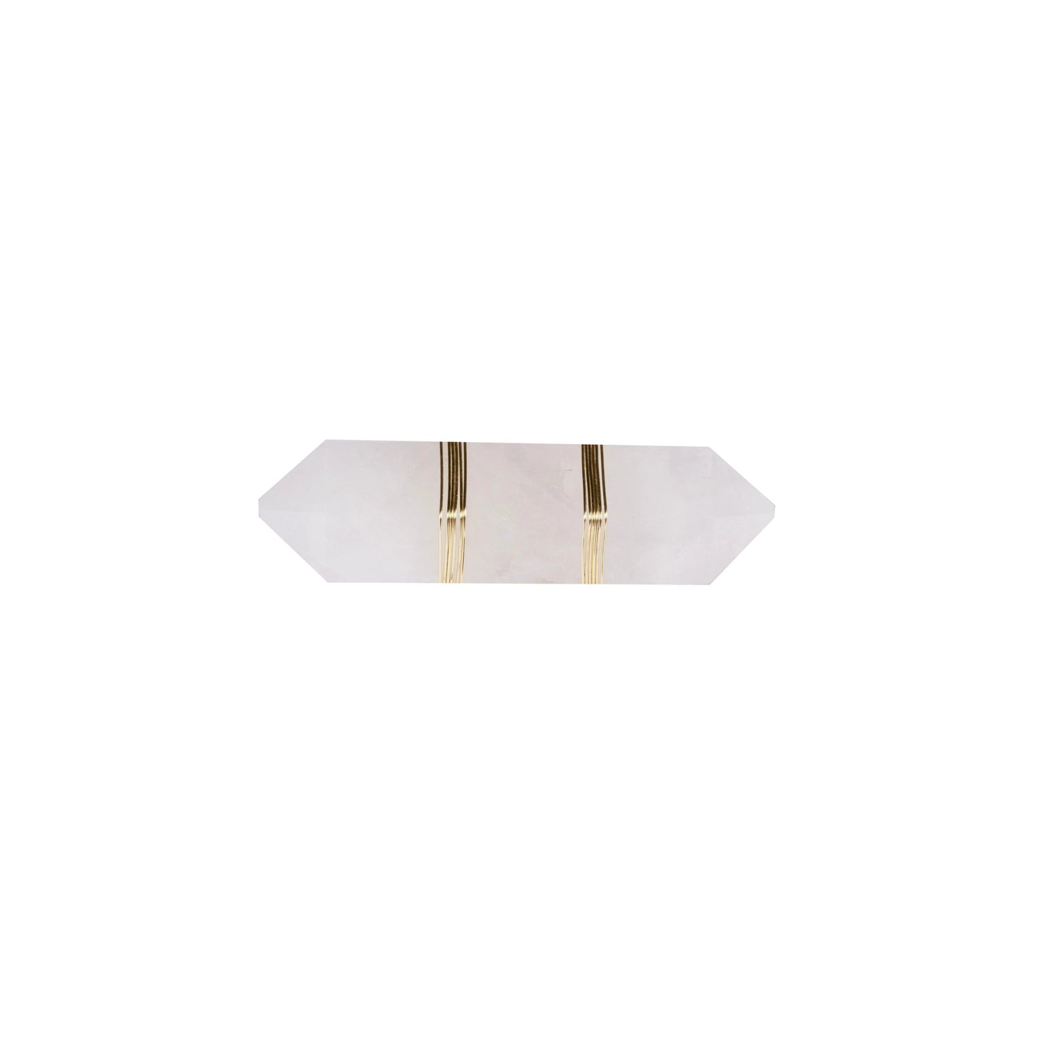 The Mantara C-0013 Mystic Handle is a modern crystal and brass knob in white, ideal for drawers and cabinets.