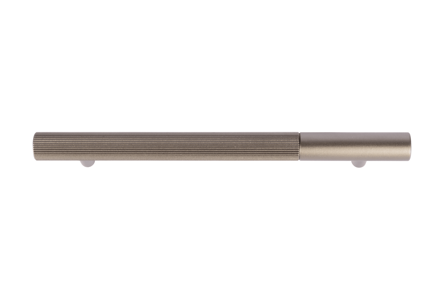 Neera handle AL-0011, grey aluminum, L168mm CC128mm, brushed finish, for wardrobes &amp; dressers by Mantara
