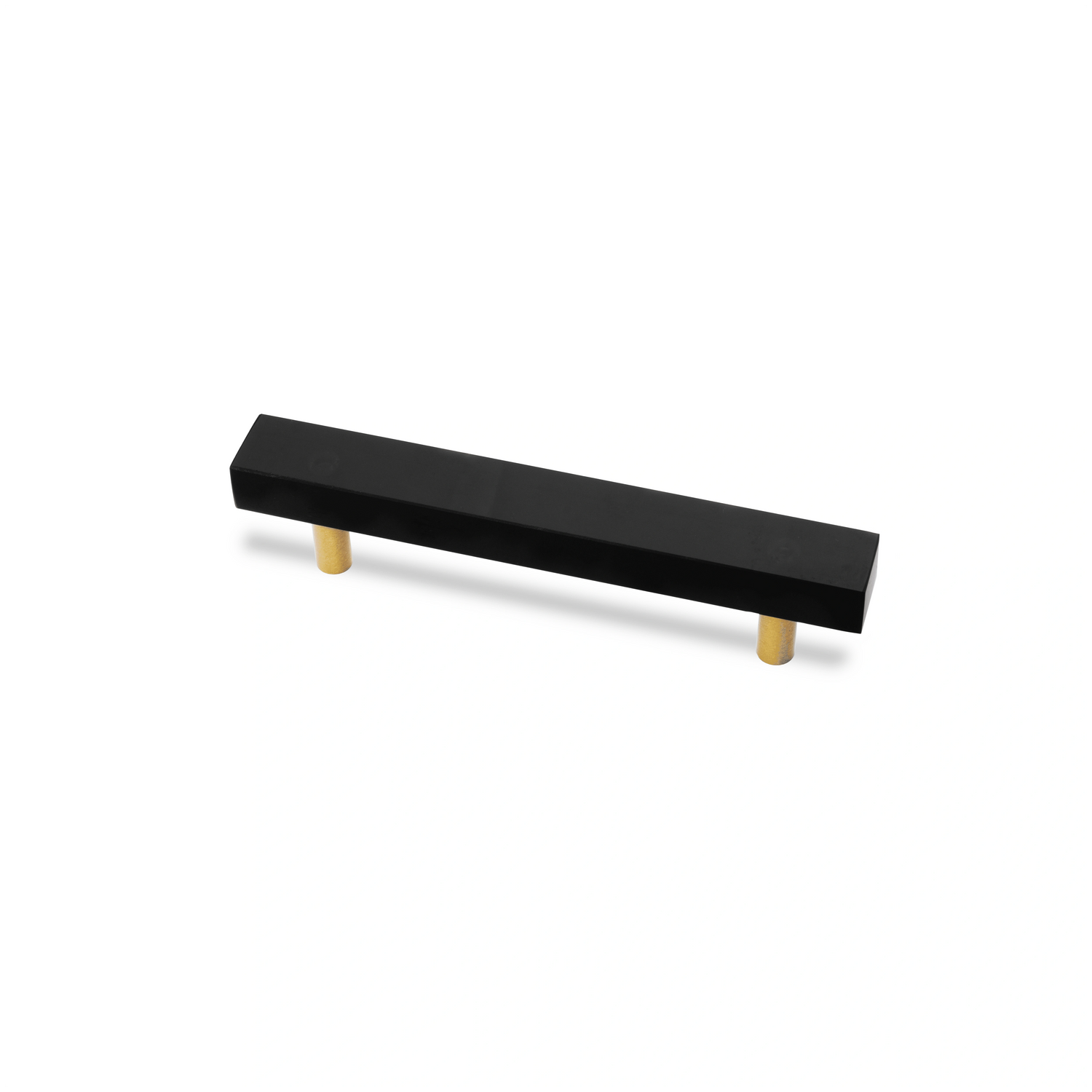 Mantara Noir Handle M-0012 is a modern marble &amp; brass handle in black, ideal for kitchen, drawers &amp; cabinets.