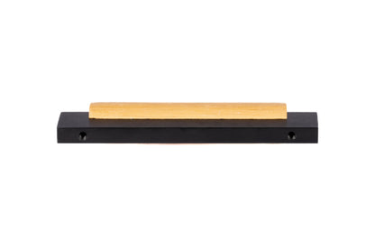 Mantara Oakley Handle W-0033 is a modern zinc alloy and beech wood handle in  black, ideal for kitchen and dresser drawers.