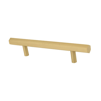 B-0052 Oblivion solid brass cabinet pull handle, polished gold, sizes 140mm &amp; 270mm (CC 96mm &amp; 224mm), for kitchen drawers &amp; wardrobes by Mantara
