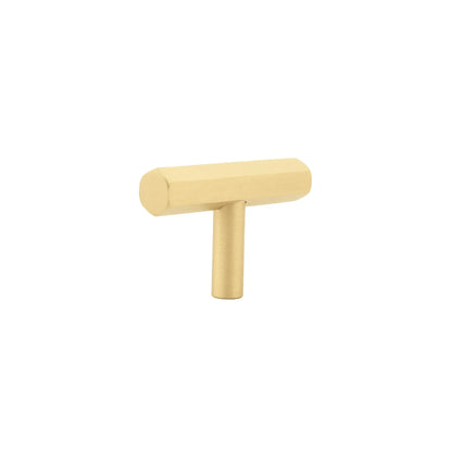 The Mantara B-0052 Oblivion T-Bar Handle is a modern solid brass handle in matte black, gold, and bronze, ideal for cabinets, kitchens, bedrooms, and drawers.