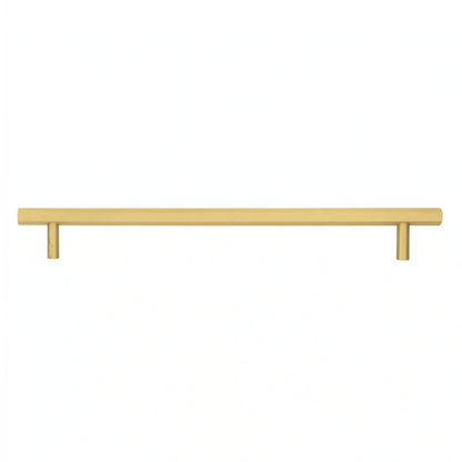The Mantara B-0052 Oblivion T-Bar Handle is a modern solid brass handle in matte black, gold, and bronze, ideal for cabinets, kitchens, bedrooms, and drawers.
