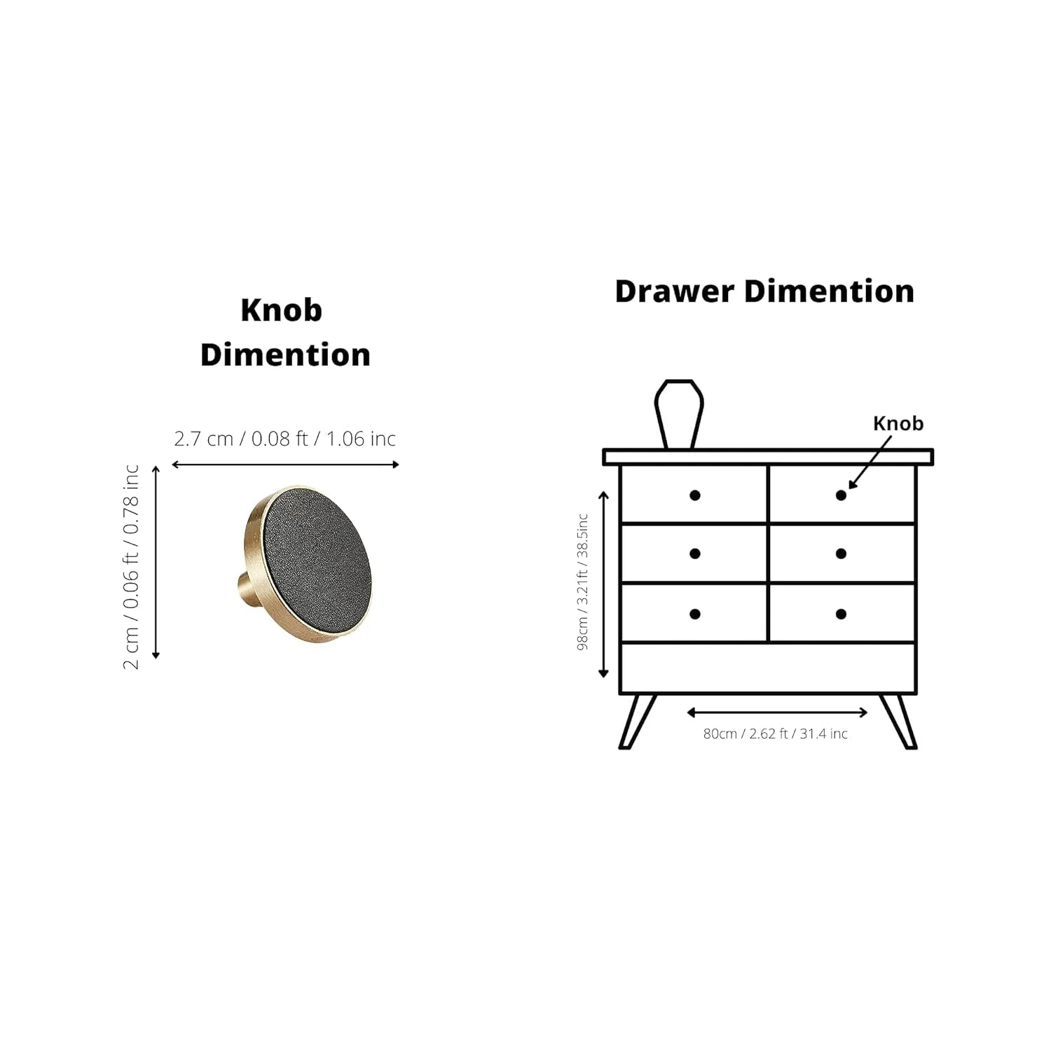 The Mantara L-0004-DIS Obsidian Knob is a modern brass and leather knob in black, ideal for wardrobes, kitchens, and cabinets.