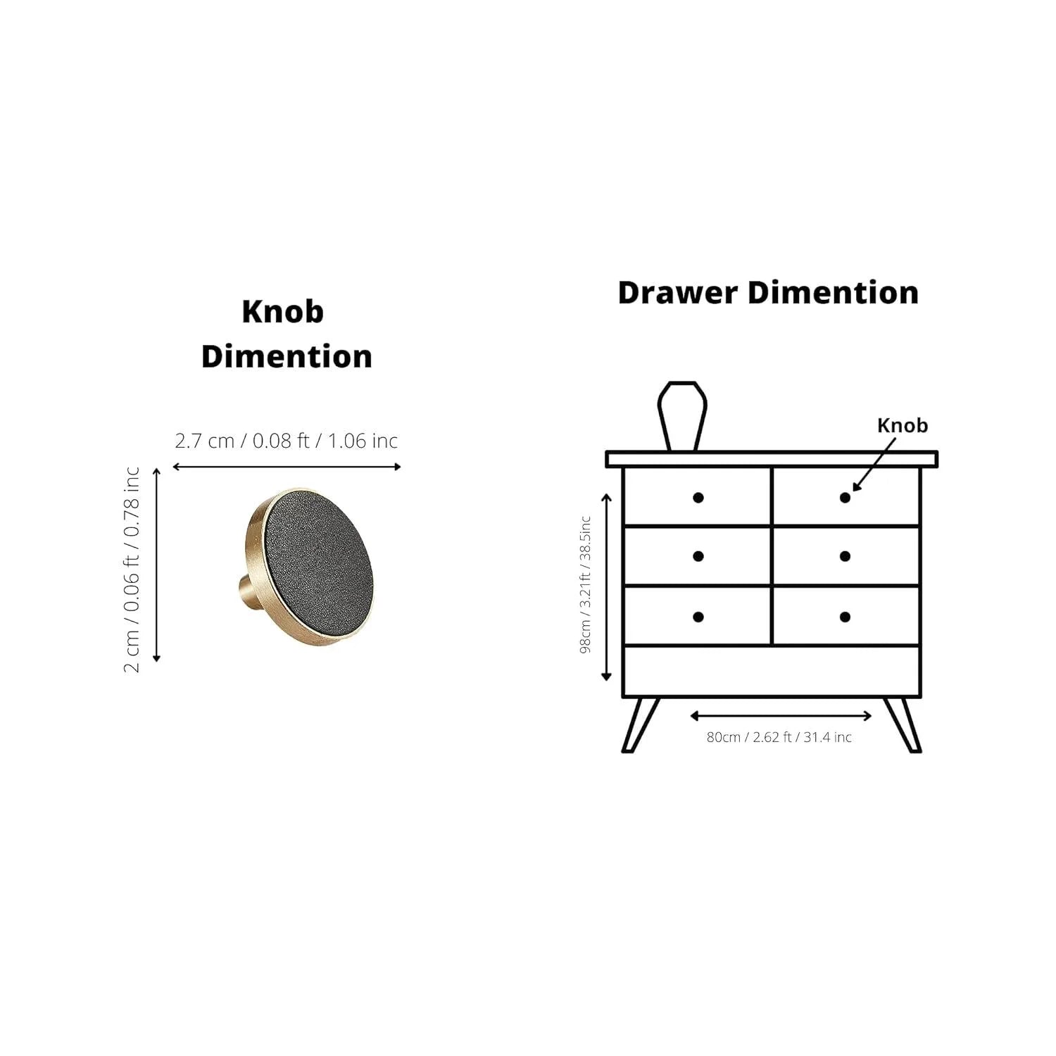 The Mantara L-0004 Obsidian Knob is a modern brass and leather knob in black, perfect for wardrobes, kitchens, and cabinets.