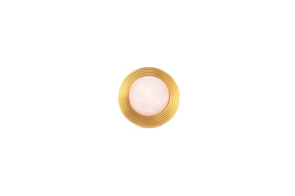 The Mantara C-0017 Opalia Knob is a modern crystal and brass knob pink, ideal for drawers and cabinets.