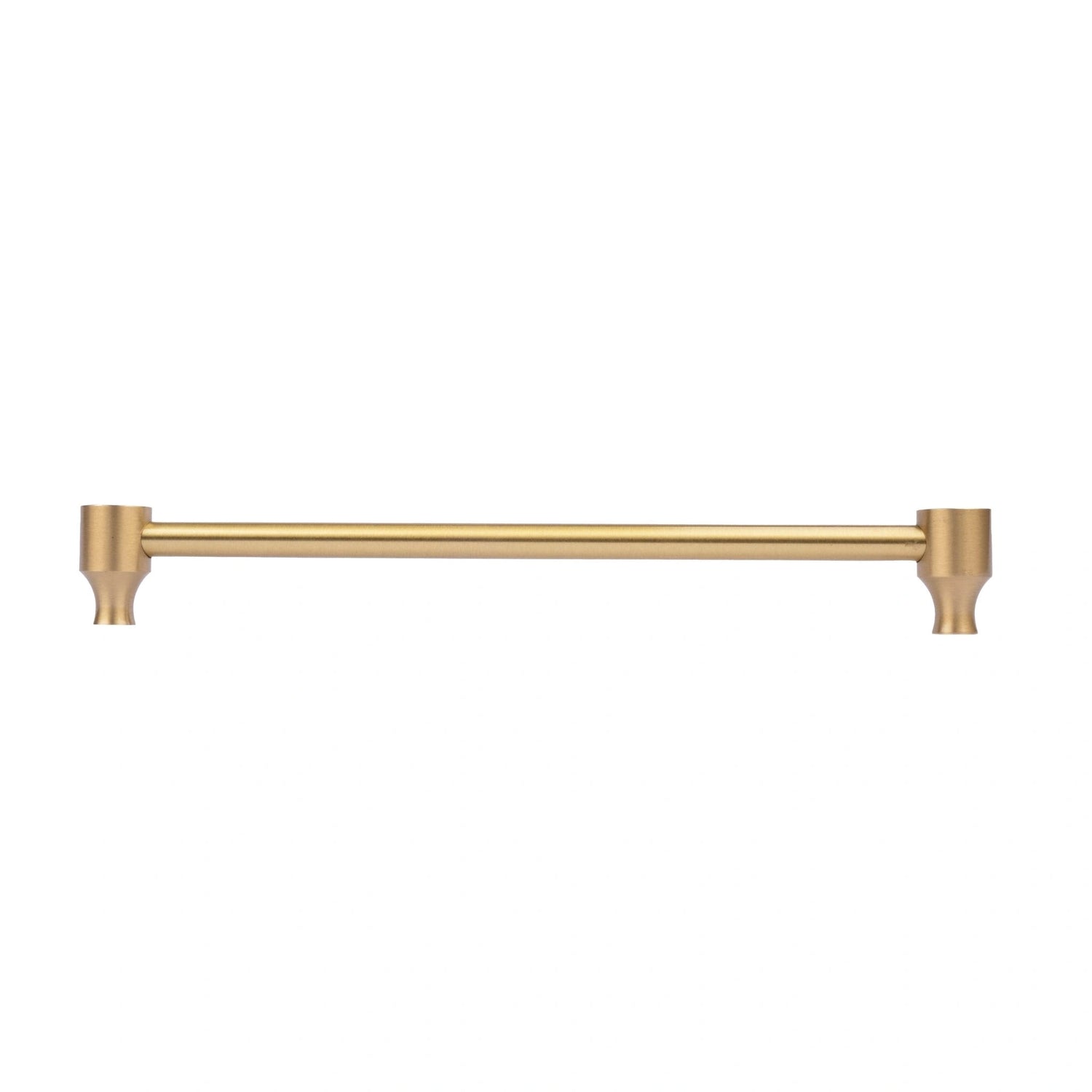 Mantara Oriana Handle W-0015 is a modern brass &amp; wood handle in brown+gold with brushed finish, ideal for doors &amp; cabinets.