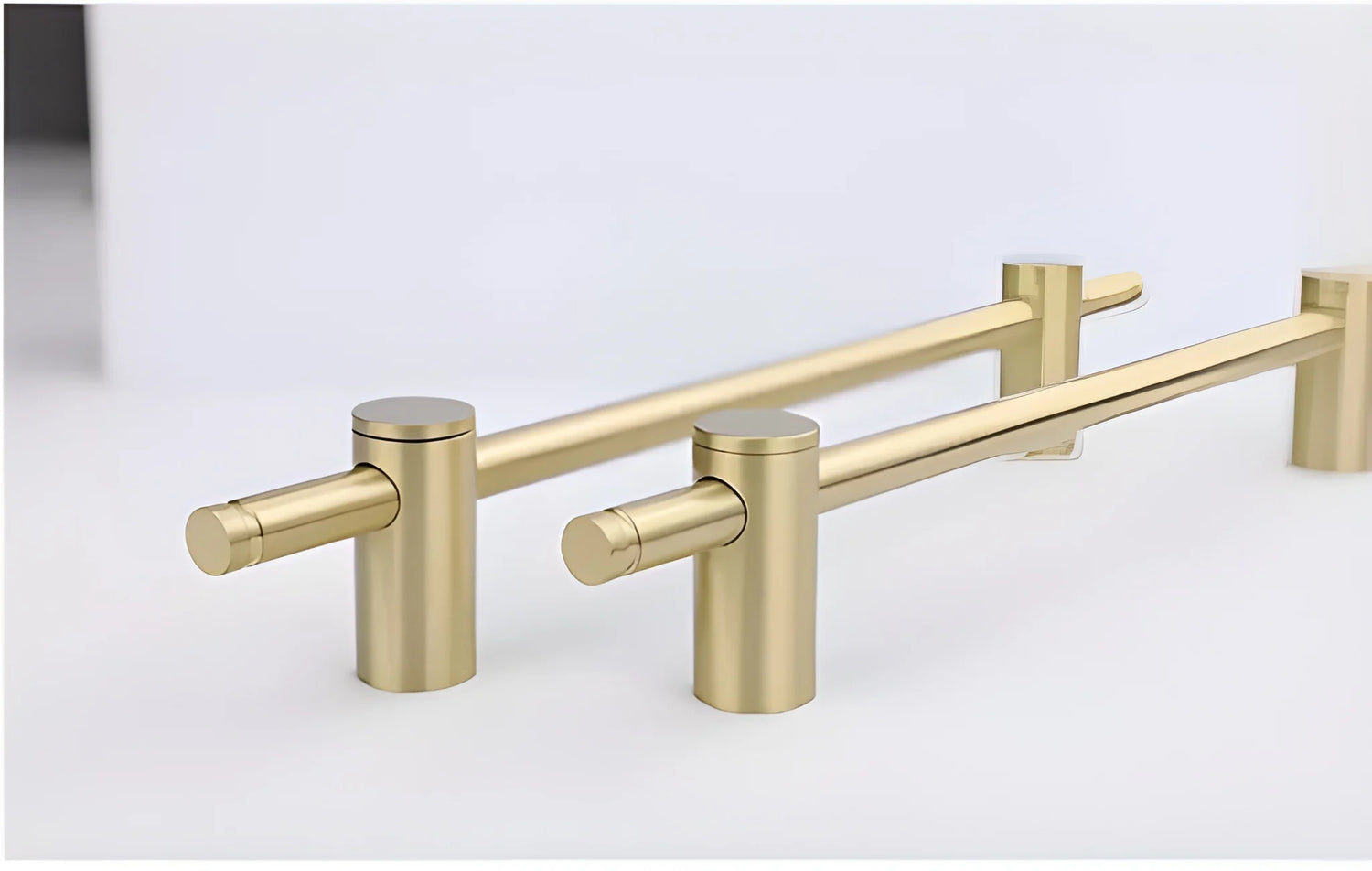 Mantara Marula Handle SKU B-0081 is a modern solid brass handle in polished gold for wardrobes and cabinets.