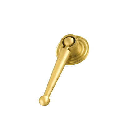 The Mantara B-0039 Oscar Drop Knob is a modern brushed brass knob in gold, ideal for main doors, furniture, drawers, and kitchens.