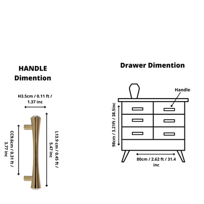 Mantara Palazzo Handle M-0014 is a modern marble &amp; brass handle in gold+white, ideal for kitchen &amp; dresser drawers.