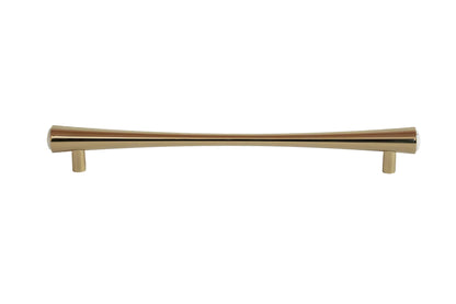 Palazzo Handle M-0014 in white marble &amp; gold brass, glossy finish, sizes 30–267mm, for drawers by Mantara
