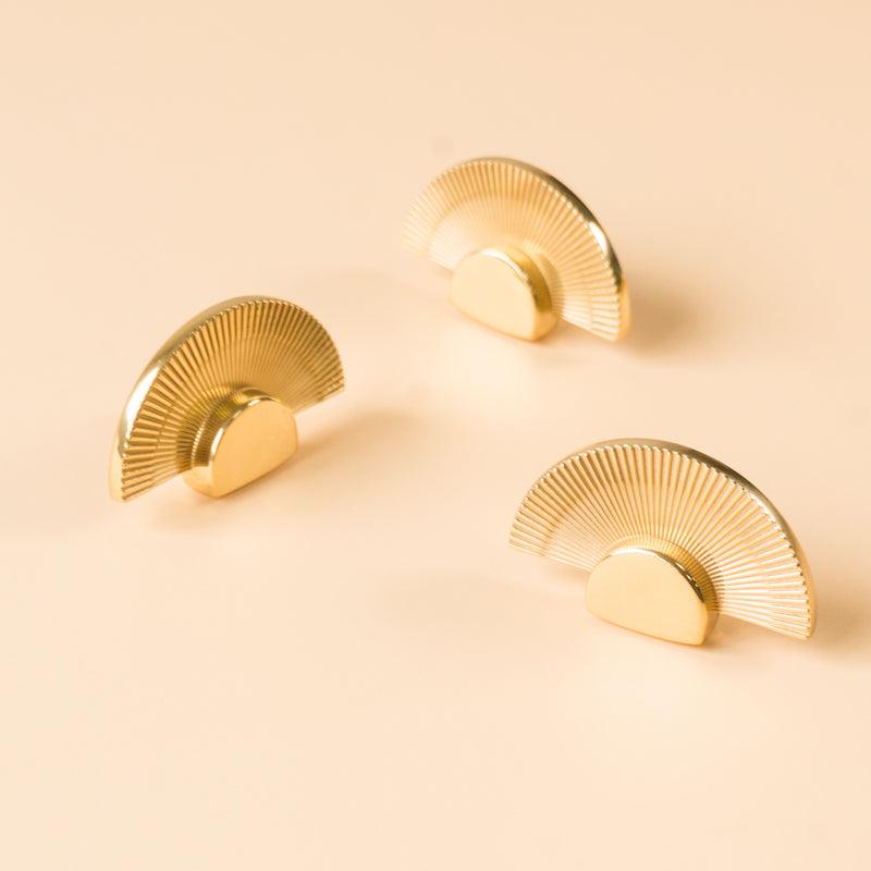 Palm Knob Handles 49mm / Gold / Brass - M A N T A R A