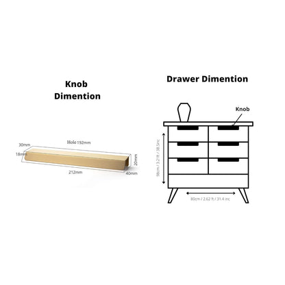 Panel Handle Handles 116mm / Gold / Brass - M A N T A R A