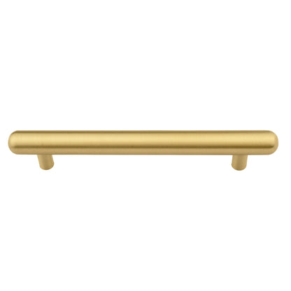 B-0053 Pantheon solid brass cabinet pull handle, matte gold, sizes 35mm, 130mm &amp; 155mm, for kitchen drawers &amp; wardrobes by Mantara