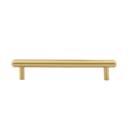 B-0053 Pantheon solid brass cabinet pull handle, matte gold, sizes 35mm, 130mm &amp; 155mm, for kitchen drawers &amp; wardrobes by Mantara