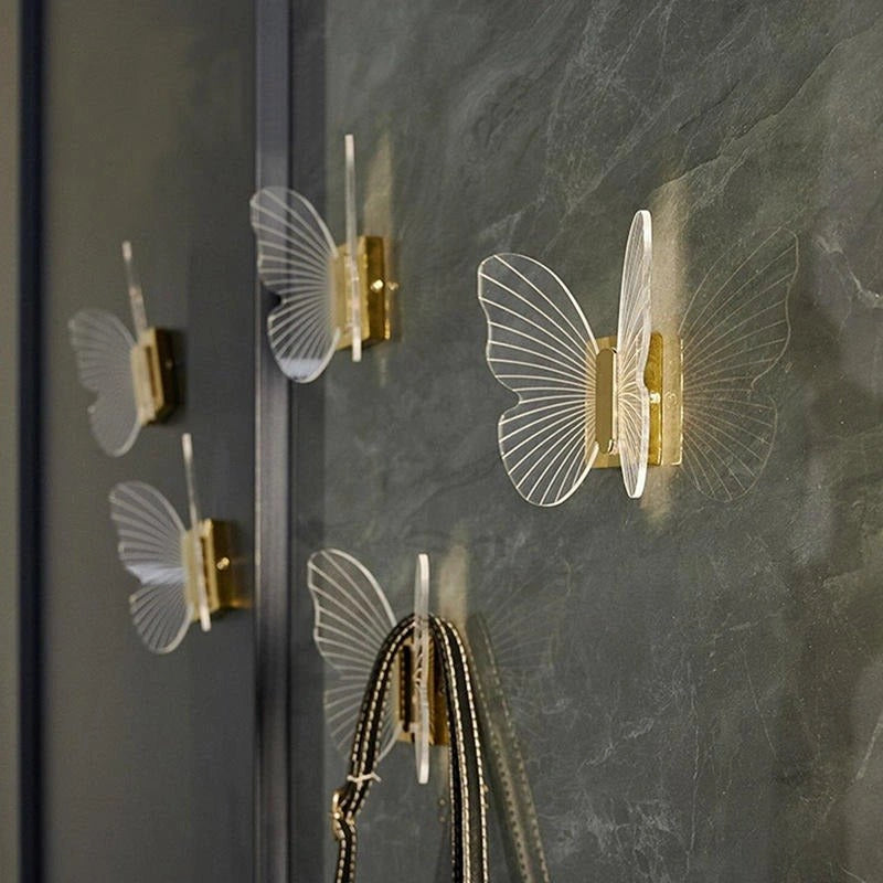 Mantara Papillon Hook Z-0031 is a modern white hook made of zinc alloy and acrylic with a matte finish, ideal for kitchen and dresser drawers.