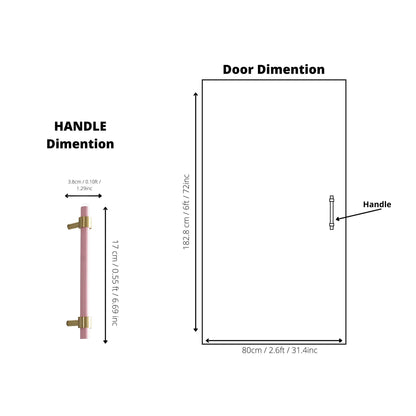 Pastel T Bar Handle Handles 60mm / Pink / Wood - M A N T A R A