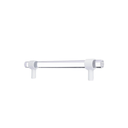 The Mantara A-0009 Petra III Handle is a modern white acrylic handle with polished finish, perfect for kitchens, cabinets, and wardrobes.