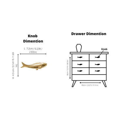Pieces Knob Knob 72mm / Gold / Brass - M A N T A R A