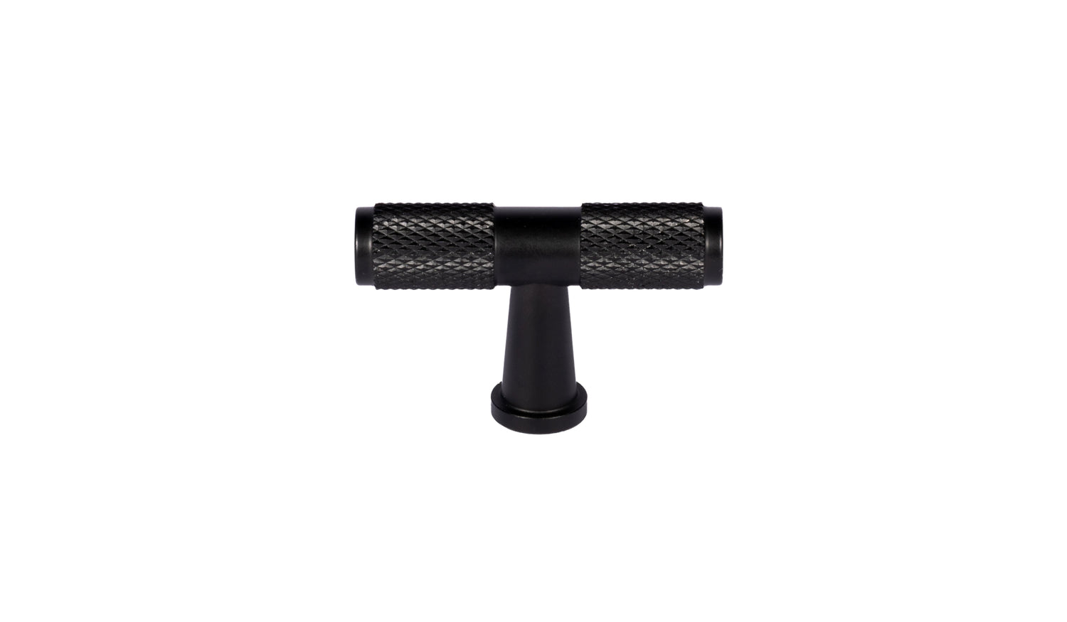 Pisa knob AL-0017, black aluminum, L50mm, brushed finish, for kitchen drawers &amp; dressers by Mantara