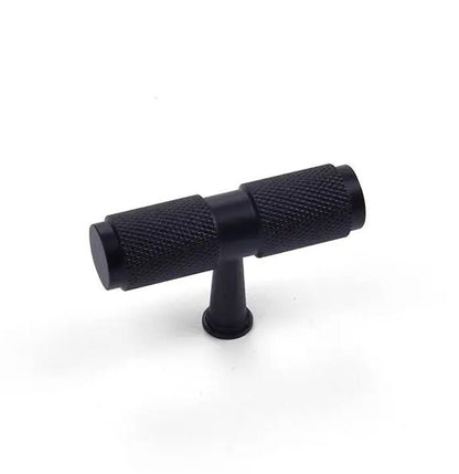 Pisa knob AL-0017, black aluminum, L50mm, brushed finish, for kitchen drawers &amp; dressers by Mantara