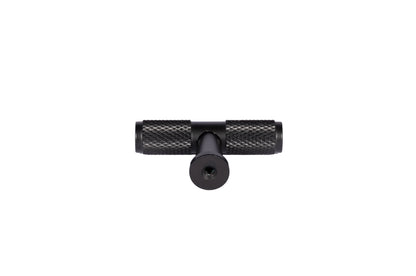 Pisa knob AL-0017, black aluminum, L50mm, brushed finish, for kitchen drawers &amp; dressers by Mantara