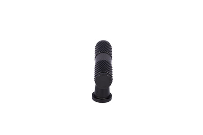 Pisa knob AL-0017, black aluminum, L50mm, brushed finish, for kitchen drawers &amp; dressers by Mantara