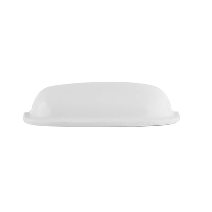 Portico Pull Knob Handles 88mm / White / Zinc Alloy - M A N T A R A