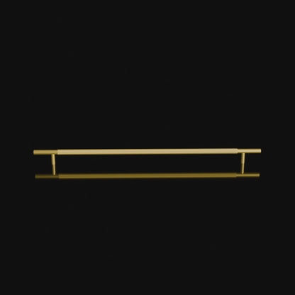Mantara Pisa Knob B-0060 is a modern brushed brass handle in gold, ideal for wardrobes, cabinets, and main doors.