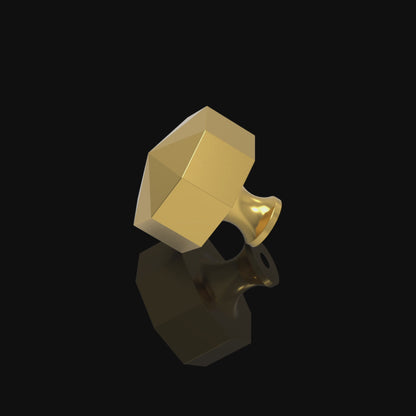 The Mantara B-0006 Fiore Knob is a modern brass knob in dark gold with a brushed finish, ideal for wardrobes, drawers, and cabinets.