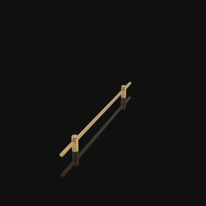 Mantara Marula Handle SKU B-0081 is a modern solid brass handle in polished gold for wardrobes and cabinets.