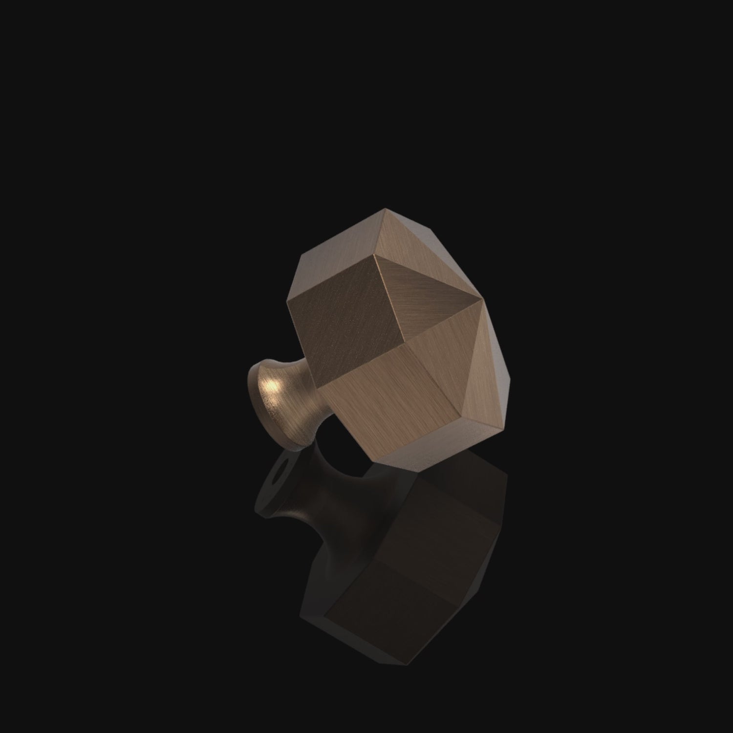 The Mantara B-0006 Fiore Knob is a modern brass knob in bronze with a brushed finish, ideal for wardrobes, drawers, and cabinets.
