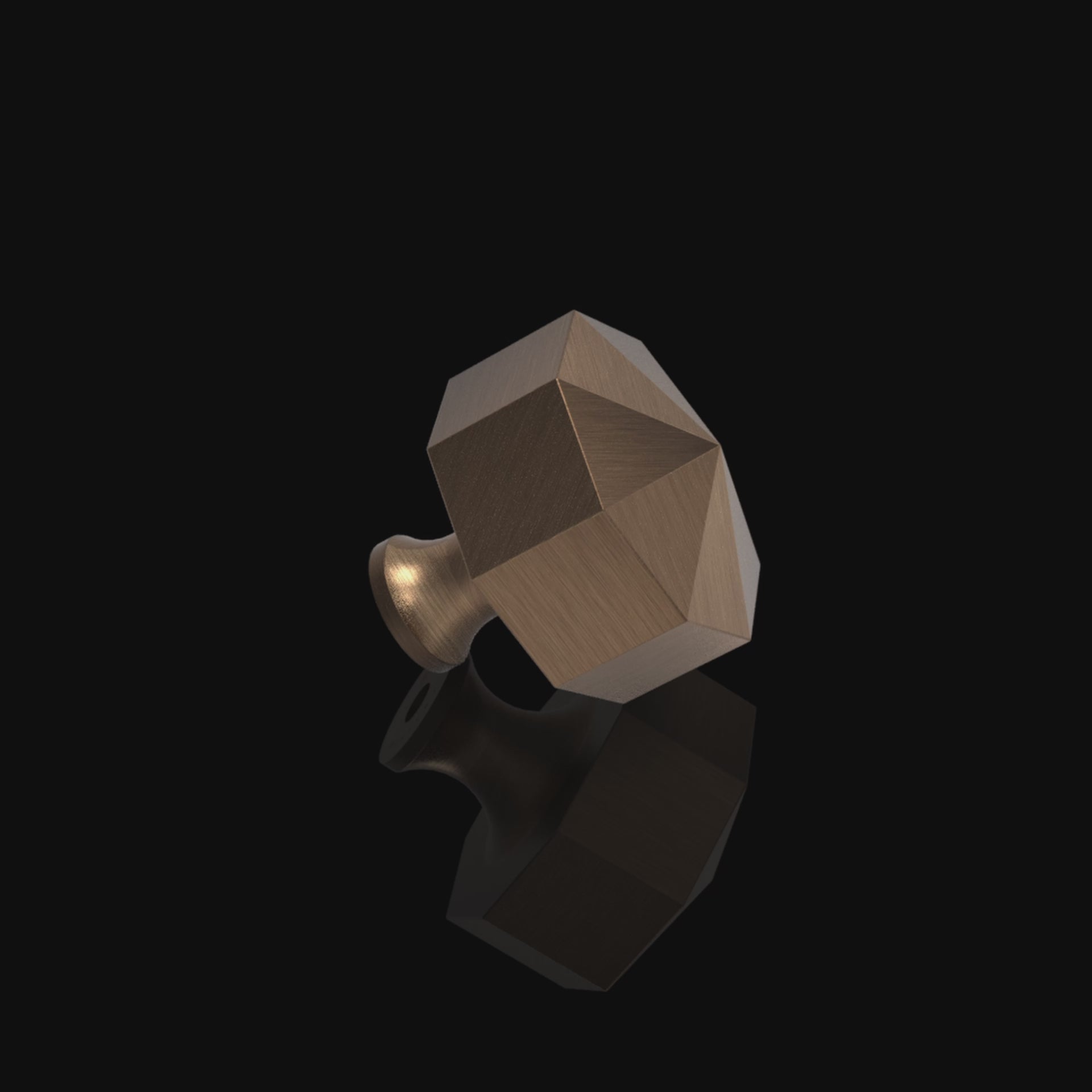 The Mantara B-0006 Fiore Knob is a modern brass knob in bronze with a brushed finish, ideal for wardrobes, drawers, and cabinets.