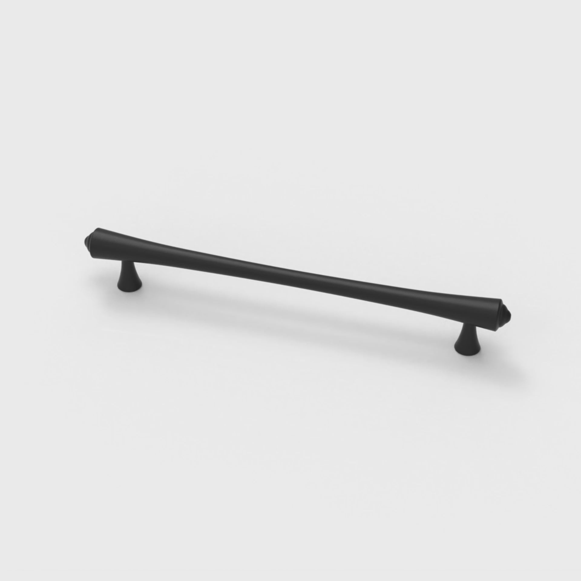 Mantara Raphael Handle B-0068 is a modern brushed brass handle in black, ideal for kitchens, drawers, and wardrobes.