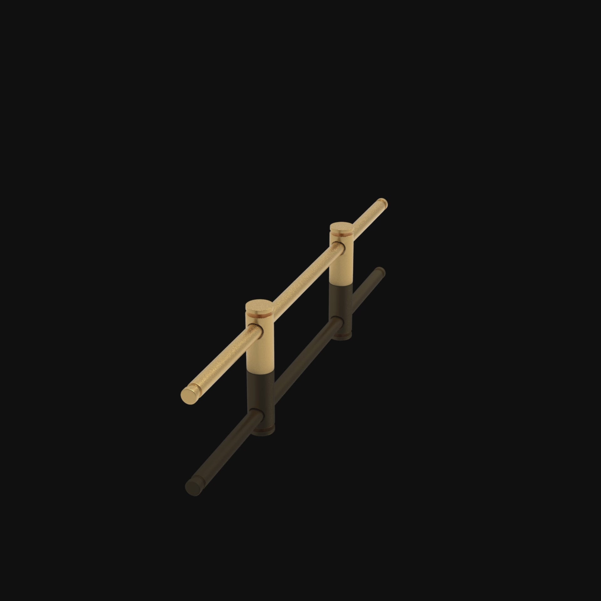 Mantara Marula Handle SKU B-0081 is a modern solid brass handle in polished gold for wardrobes and cabinets.