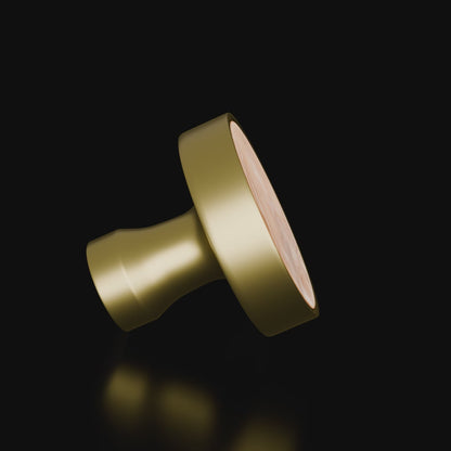 Decorative drawer knob, acrylic+brass, yellow know &amp; brass, Mantara, Galaxy Knob, A-0005  - round knob, knob collection, hardware shop near me.