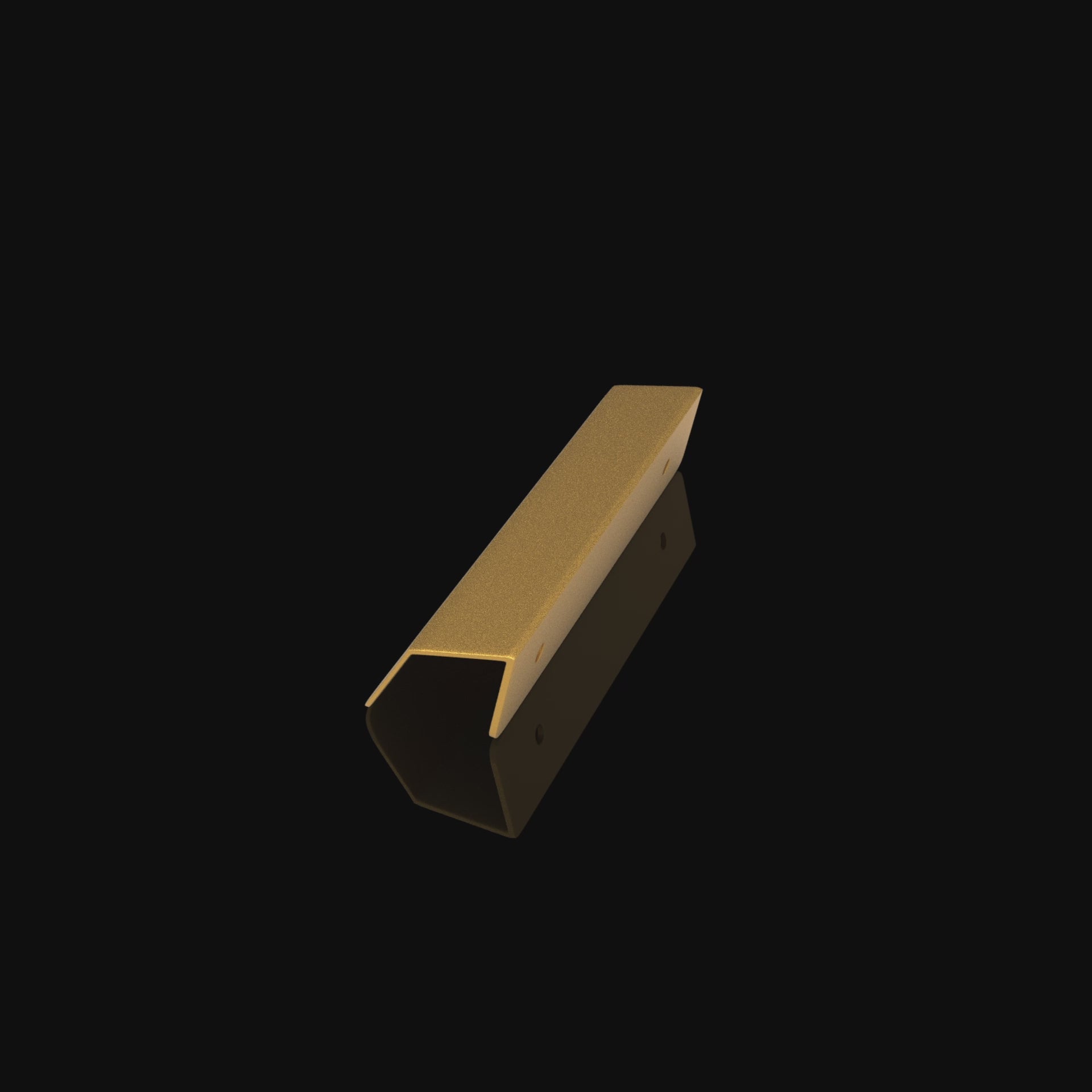 The Mantara B-0050 Panel Handle is a modern polished brass handle in gold, perfect for kitchens, drawers, and bedrooms.